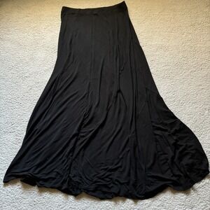 Worthington Skirt Black Women's Size Medium Womens Long‎ Length Comfort Ruffle